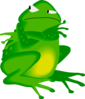 Grumpy Frog Clip Art